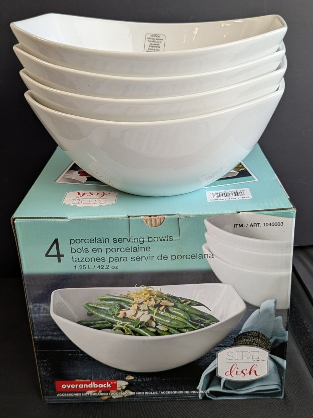Over and Back porcelain serving bowls